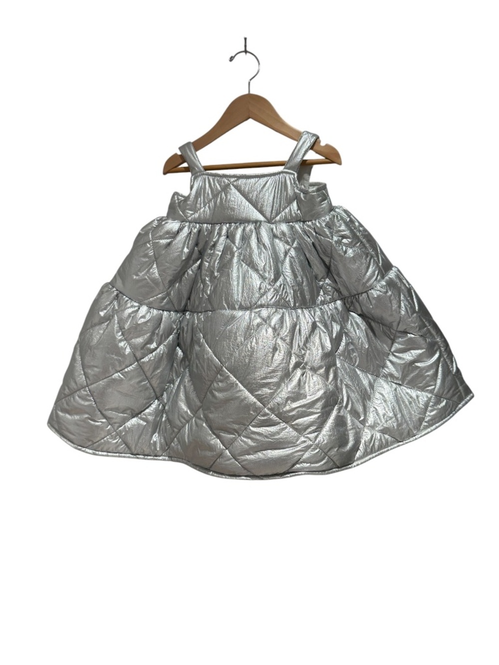 Christina Rohde metallic silver puffy dress - size 4